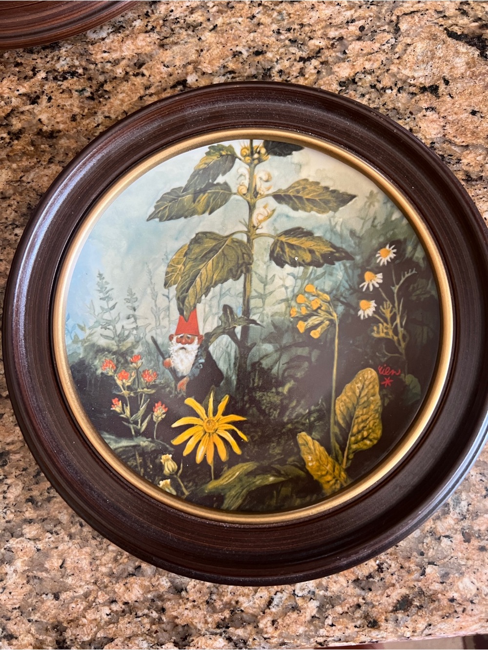 Vtg “Gnome de Bloom" porcelain collector plate “Summer” 2nd in series
